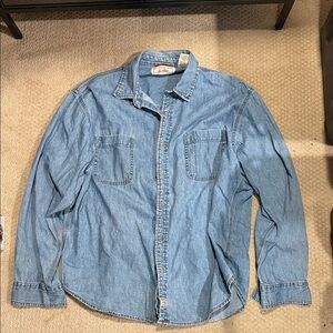 Signature by Levi Strauss Blue Casual Button Down Shirt